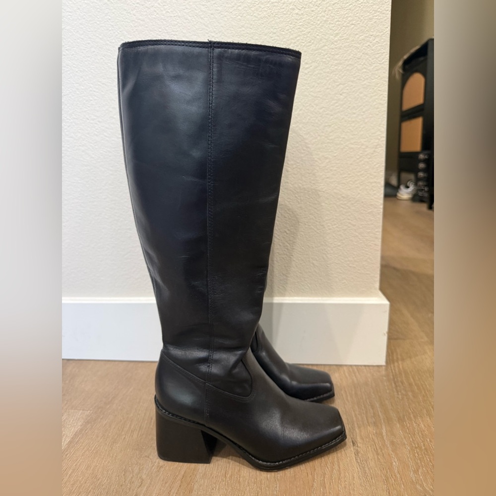 Vince Camuto Black Knee-High Boots